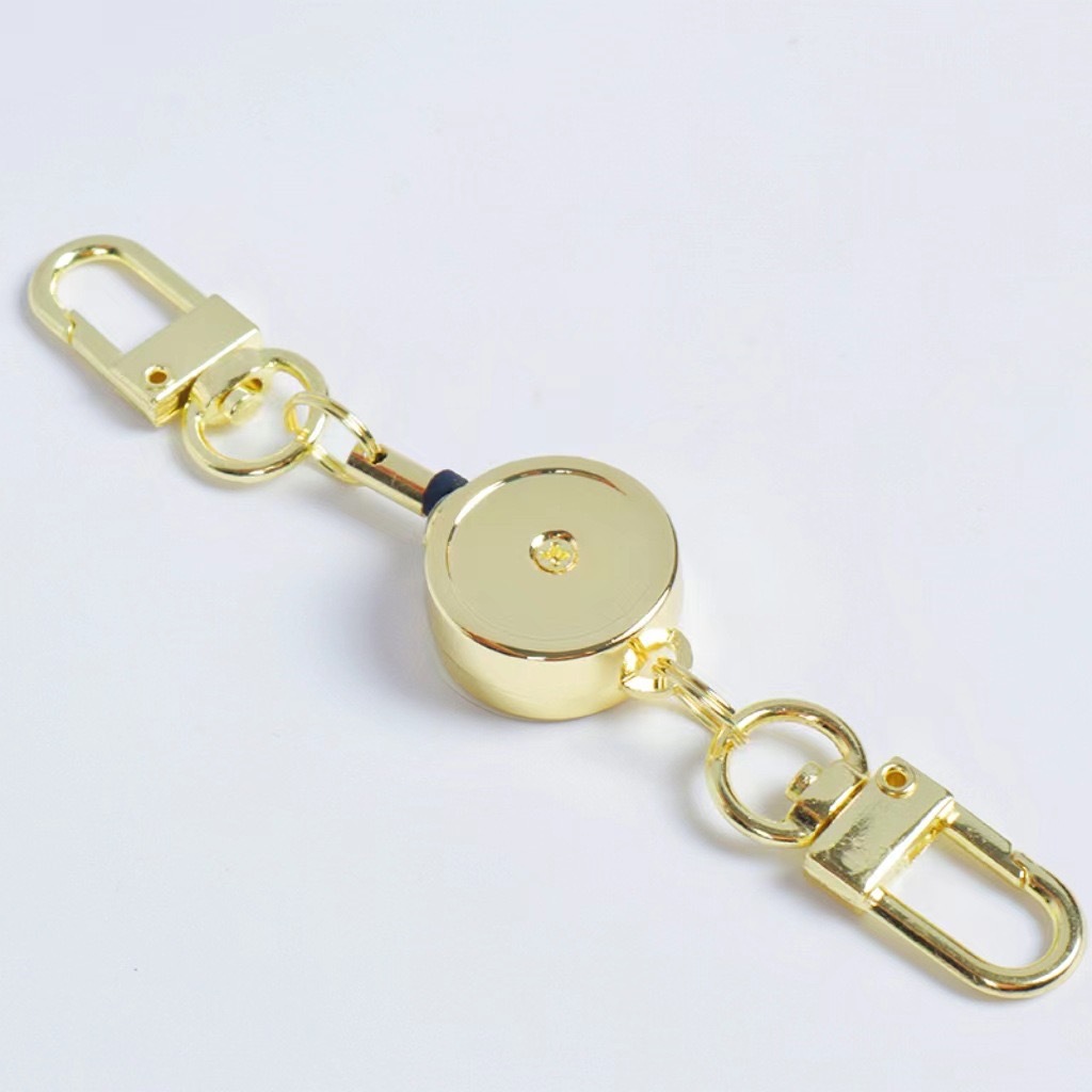 Retractable Buckle Zinc Alloy Anti-lost Wire Grip Lanyard