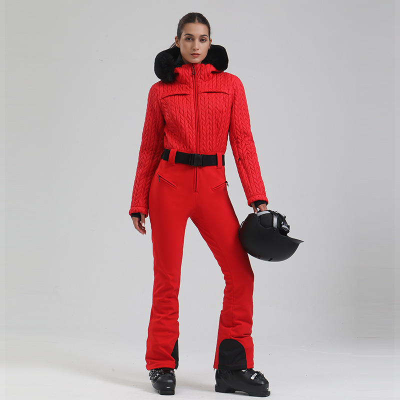 Women's New Professional Double-board Waterproof Ski Suit