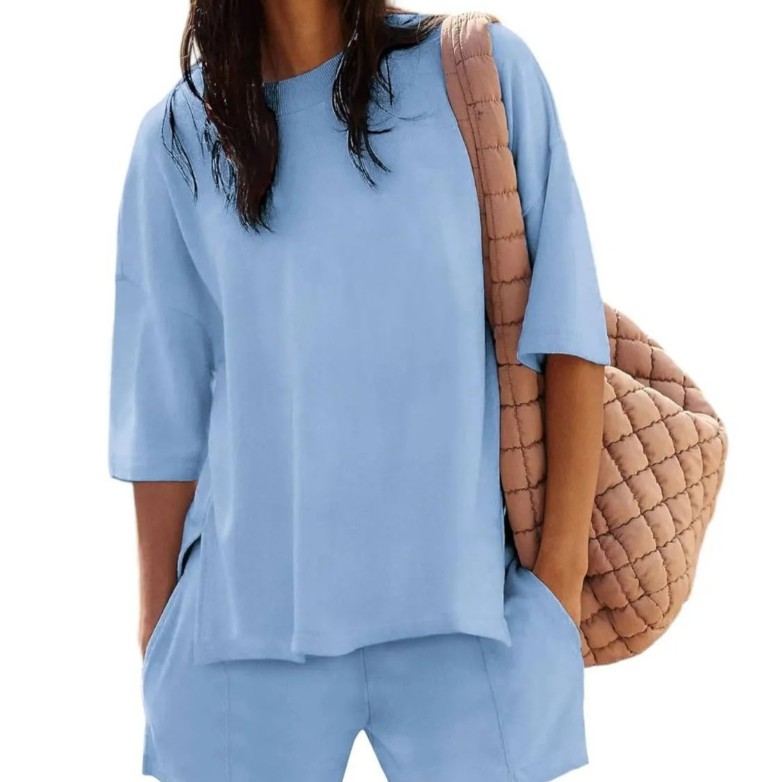 Summer New Women's Blouse Shorts Suit