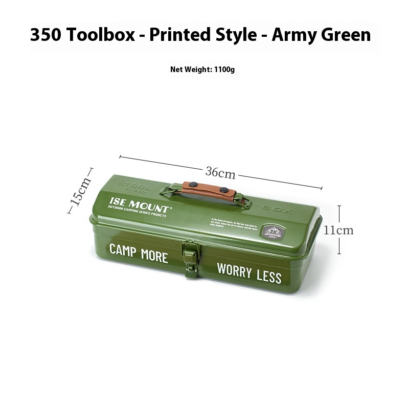 Outdoor Camping Toolbox With Stickers Sundries Storage Box