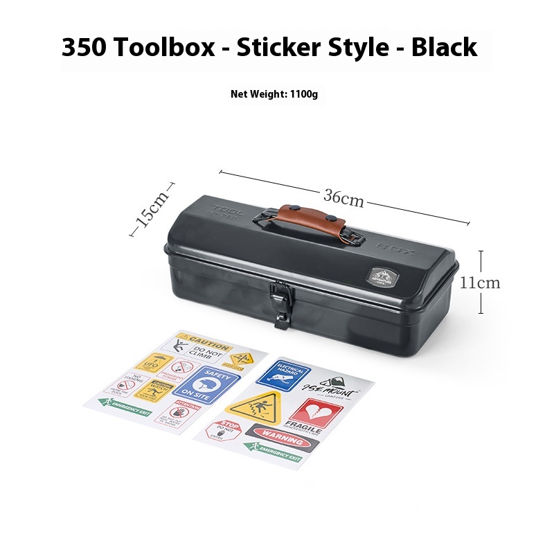 Outdoor Camping Toolbox With Stickers Sundries Storage Box