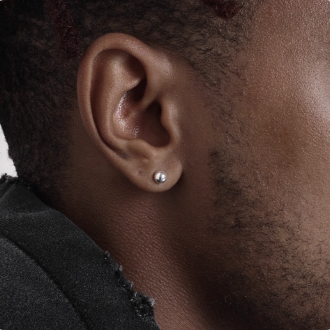 S925 Sterling Silver Bean Ball Simple Earrings