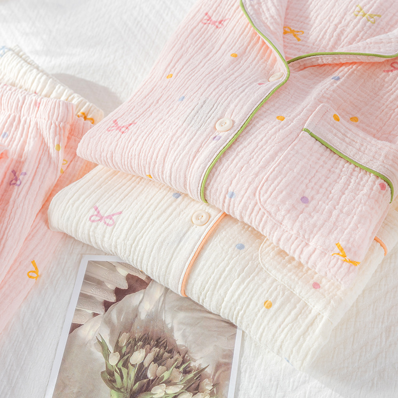 Women's Fashionable New Cotton Gauze Pajamas Set