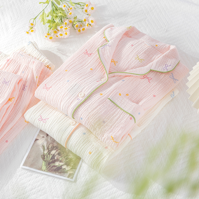 Women's Fashionable New Cotton Gauze Pajamas Set