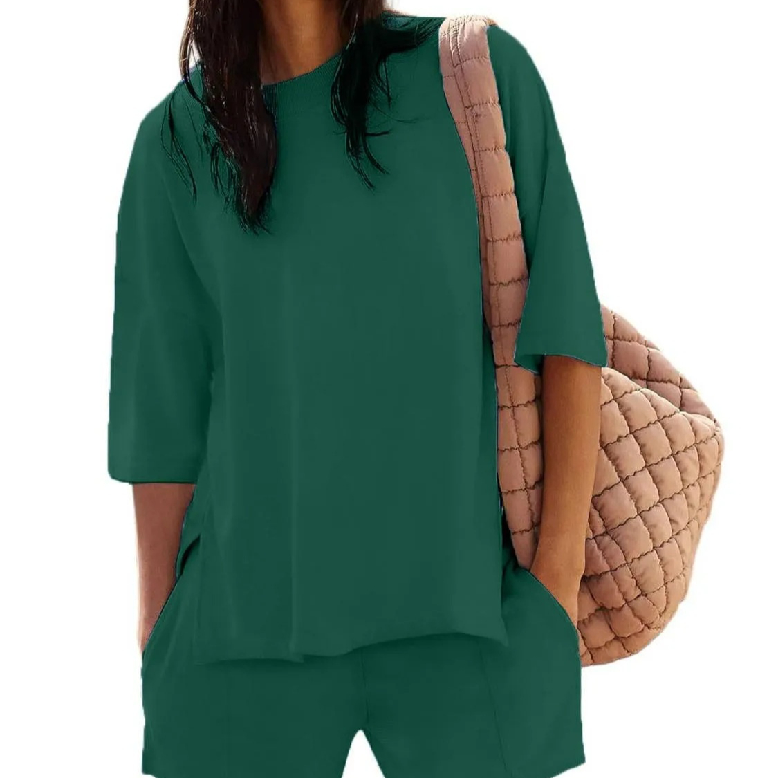 Summer New Women's Blouse Shorts Suit