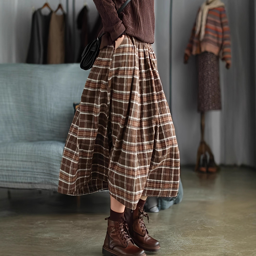 Casual Vacation Style Elastic Waist A- Line Dress