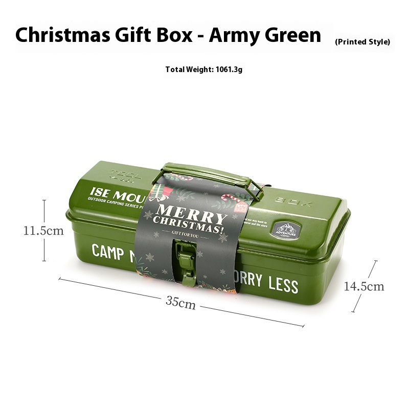 Outdoor Camping Toolbox With Stickers Sundries Storage Box