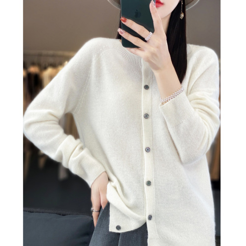Cardigan Plus Size Coat Loose Round Neck Sweater