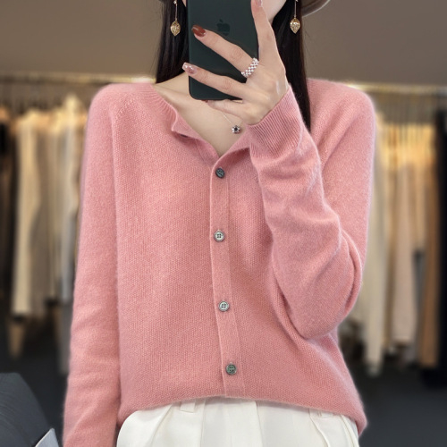 Cardigan Plus Size Coat Loose Round Neck Sweater