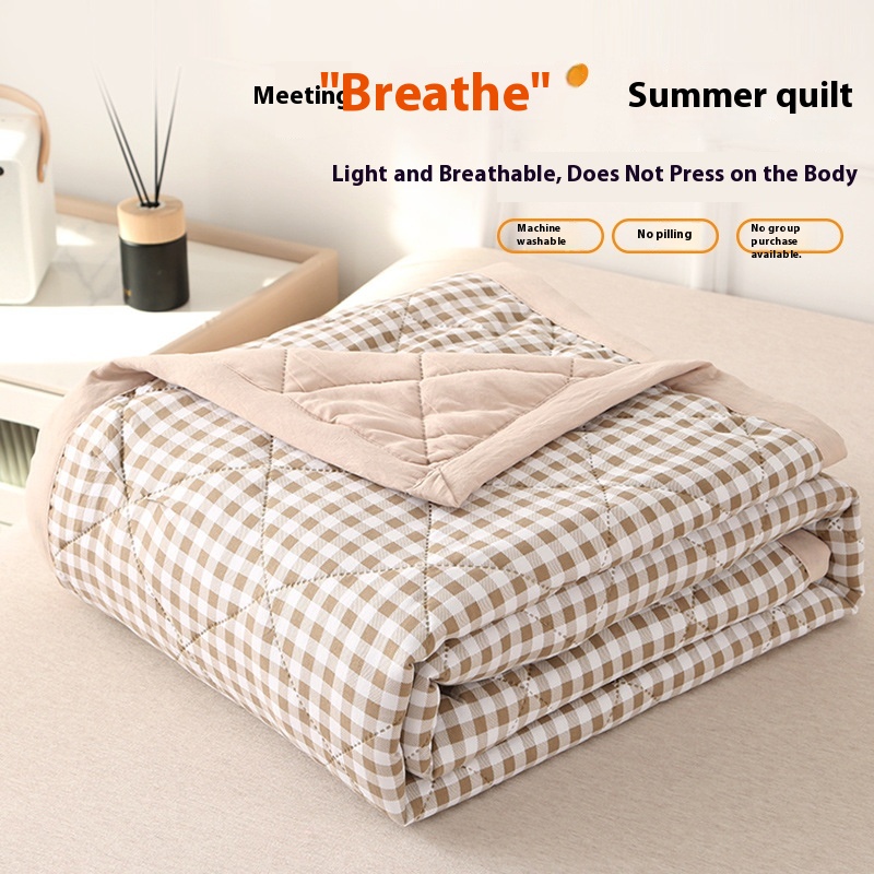 Washed Cotton Summer Quilt Non-printed Wind Summer Blanket