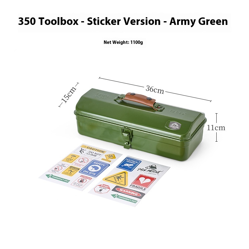 Outdoor Camping Toolbox With Stickers Sundries Storage Box
