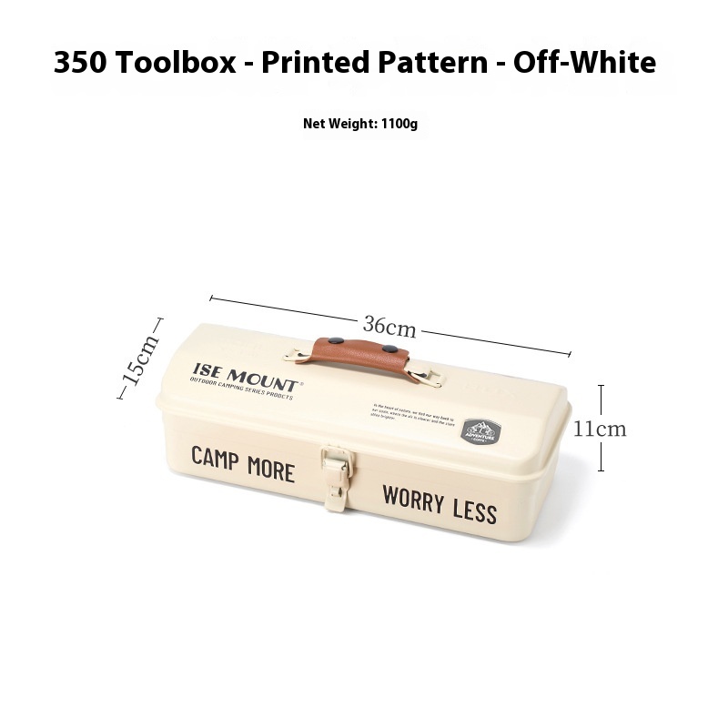 Outdoor Camping Toolbox With Stickers Sundries Storage Box