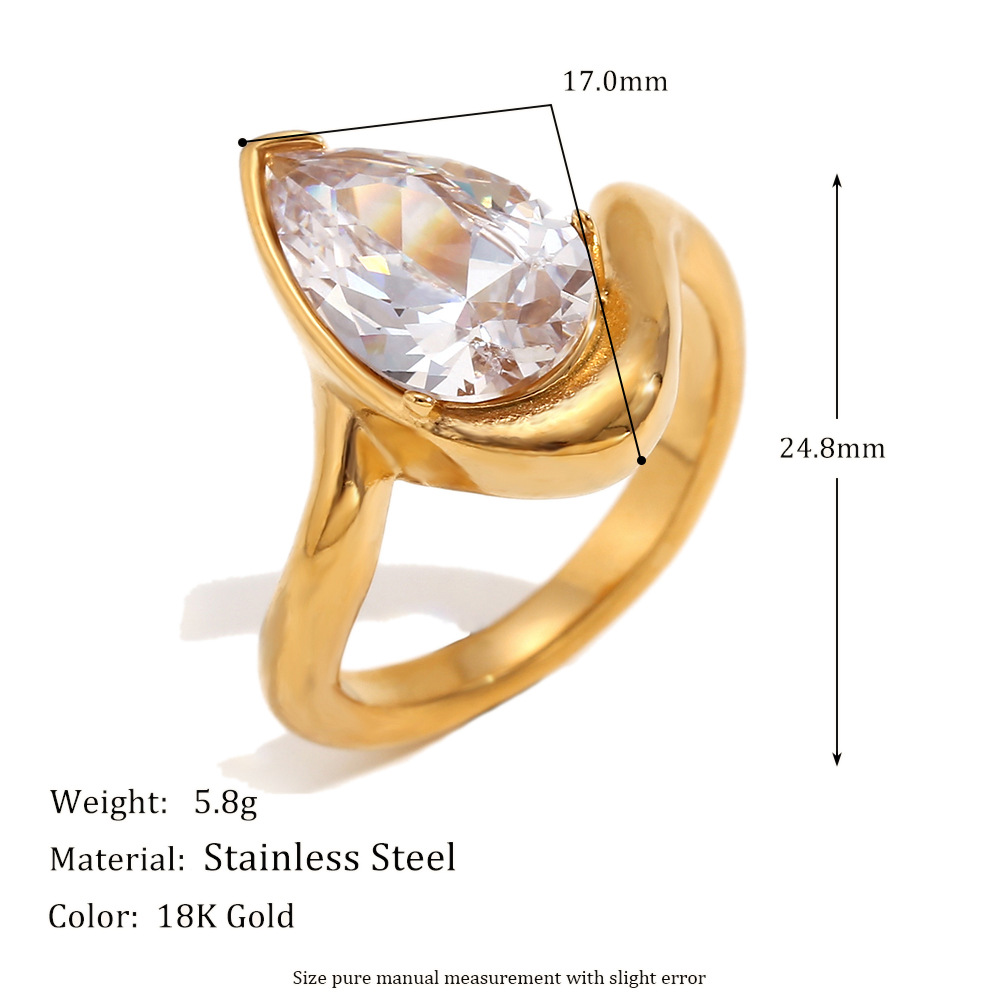 Fashion Temperament Personalized Minority Stainless Steel Ring For Women