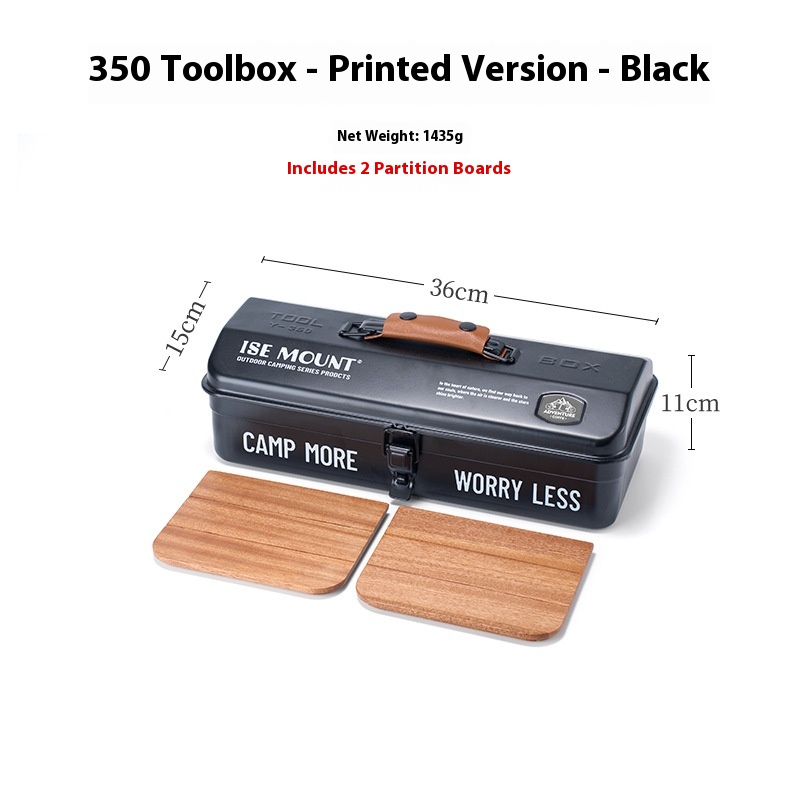 Outdoor Camping Toolbox With Stickers Sundries Storage Box