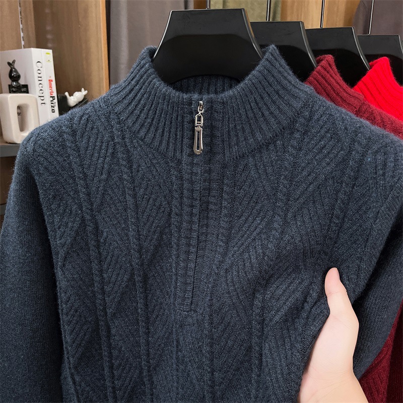 Men's Business Leisure Pullover Bottoming Sweater