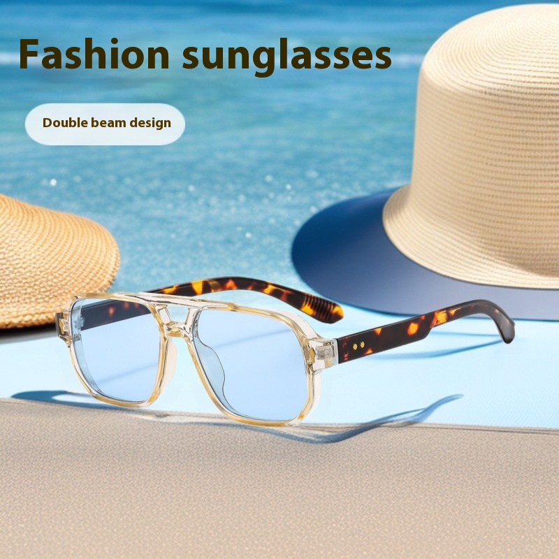 Retro Casual Sunglasses Fashion Double Beam Mi Nail Sunglasses