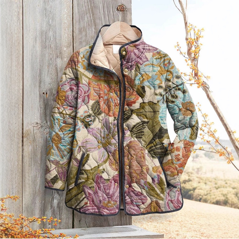 Women's Fashion Tuck Flower Digital Printed Female Cotton Clothing