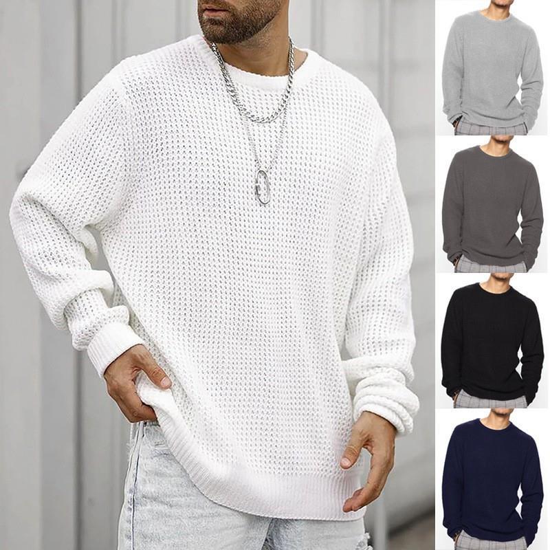 Men's Long Sleeve Crew Neck Casual Loose Sweater