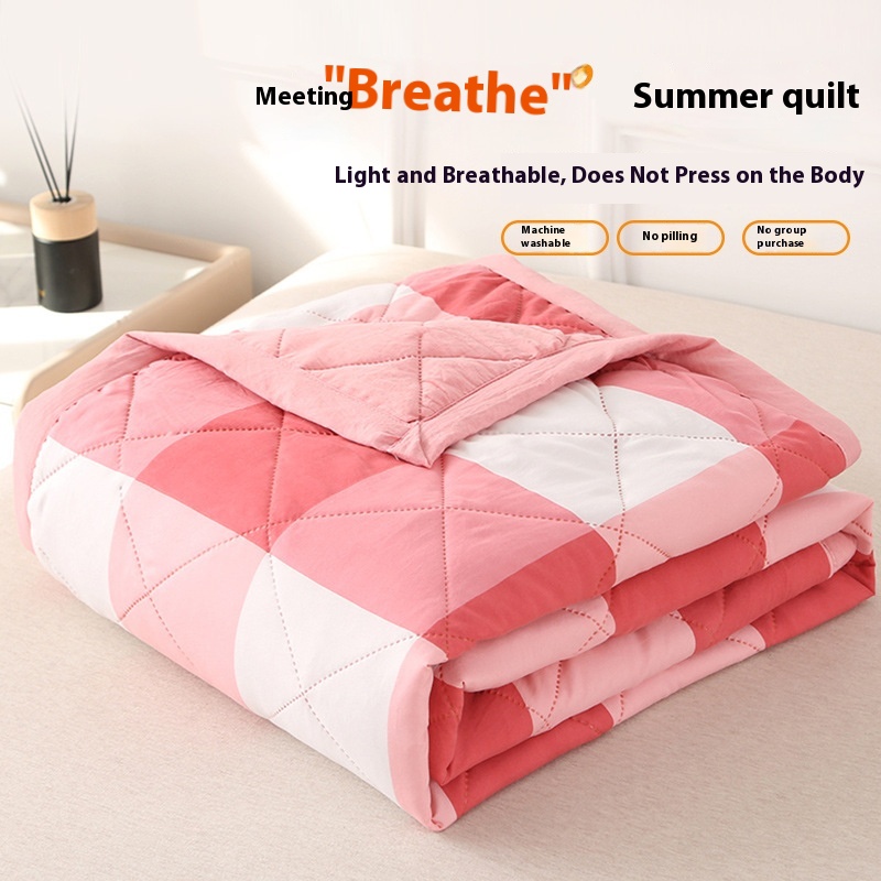 Washed Cotton Summer Quilt Non-printed Wind Summer Blanket